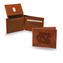 NCAA North Carolina Tar Heels Genuine Leather Billfold Wallet - 3.25" x 4.25" - Slim Style By Rico Industries