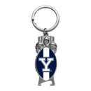 Yale Bulldogs Sculpted Bottle Opener Keychain - Football