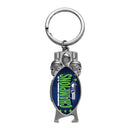 Seattle Seahawks 2026 Super Bowl LX Champions Sculpted Football Bottle Opener Keychain