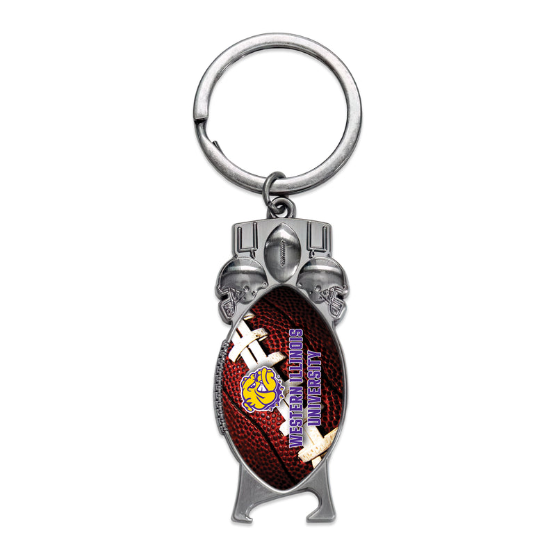 Western Illinois Leathernecks Sculpted Bottle Opener Keychain