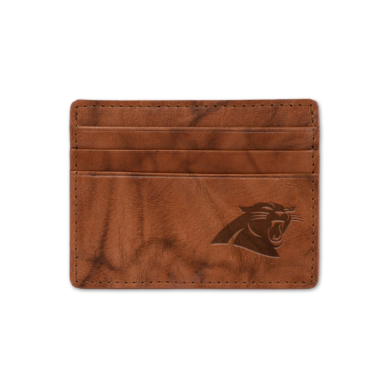 Panthers Embossed Genuine Leather Credit Card Wallet