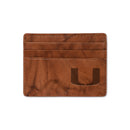 Miami University Embossed Genuine Leather Credit Card Wallet