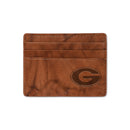 Georgia University Embossed Genuine Leather Credit Card Wallet