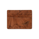 Dolphins Embossed Genuine Leather Credit Card Wallet