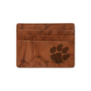 Clemson Embossed Genuine Leather Credit Card Wallet