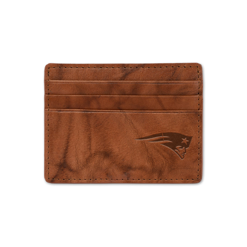 Patriots Embossed Genuine Leather Credit Card Wallet
