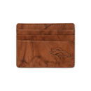 Broncos Embossed Genuine Leather Credit Card Wallet