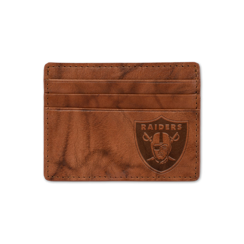 Raiders Embossed Genuine Leather Credit Card Wallet