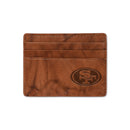 49ers Embossed Genuine Leather Credit Card Wallet