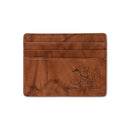 Notre Dame Embossed Genuine Leather Credit Card Wallet