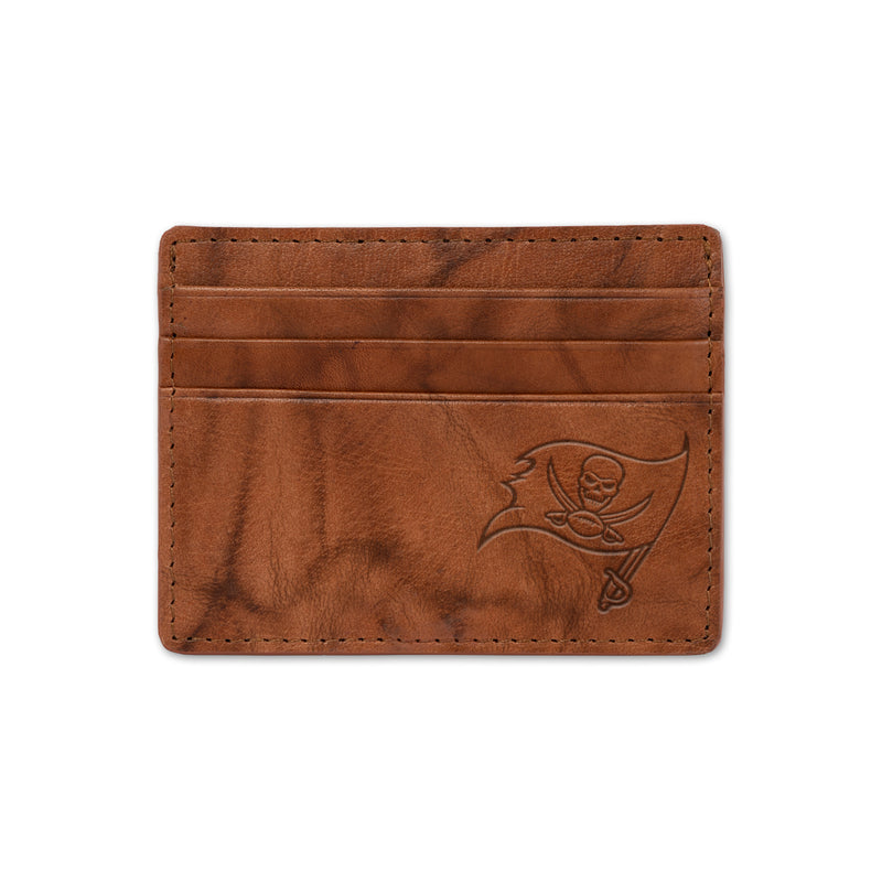 Buccaneers Embossed Genuine Leather Credit Card Wallet