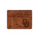 Oklahoma University Embossed Genuine Leather Credit Card Wallet