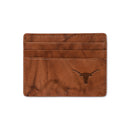 Texas University Embossed Genuine Leather Credit Card Wallet