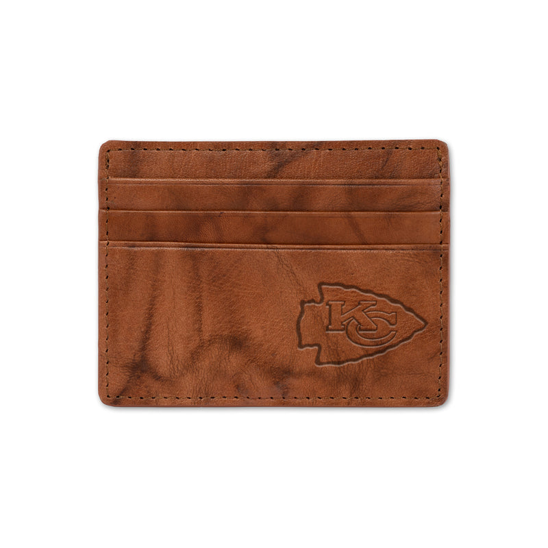 Chiefs Embossed Genuine Leather Credit Card Wallet