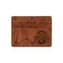 Ohio State University Embossed Genuine Leather Credit Card Wallet