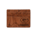 Packers Embossed Genuine Leather Credit Card Wallet