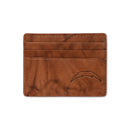 Chargers Embossed Genuine Leather Credit Card Wallet