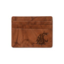 Washington State University Embossed Genuine Leather Credit Card Wallet