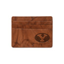 BYU Embossed Genuine Leather Credit Card Wallet