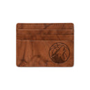 Timberwolves Embossed Genuine Leather Credit Card Wallet