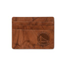 Warriors Embossed Genuine Leather Credit Card Wallet
