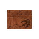 Raptors Embossed Genuine Leather Credit Card Wallet
