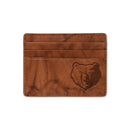 Grizzlies Embossed Genuine Leather Credit Card Wallet