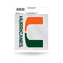 Miami Hurricanes Small Static Cling - "U Hurricanes"