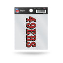 49ers Wordmark Small Static Cling