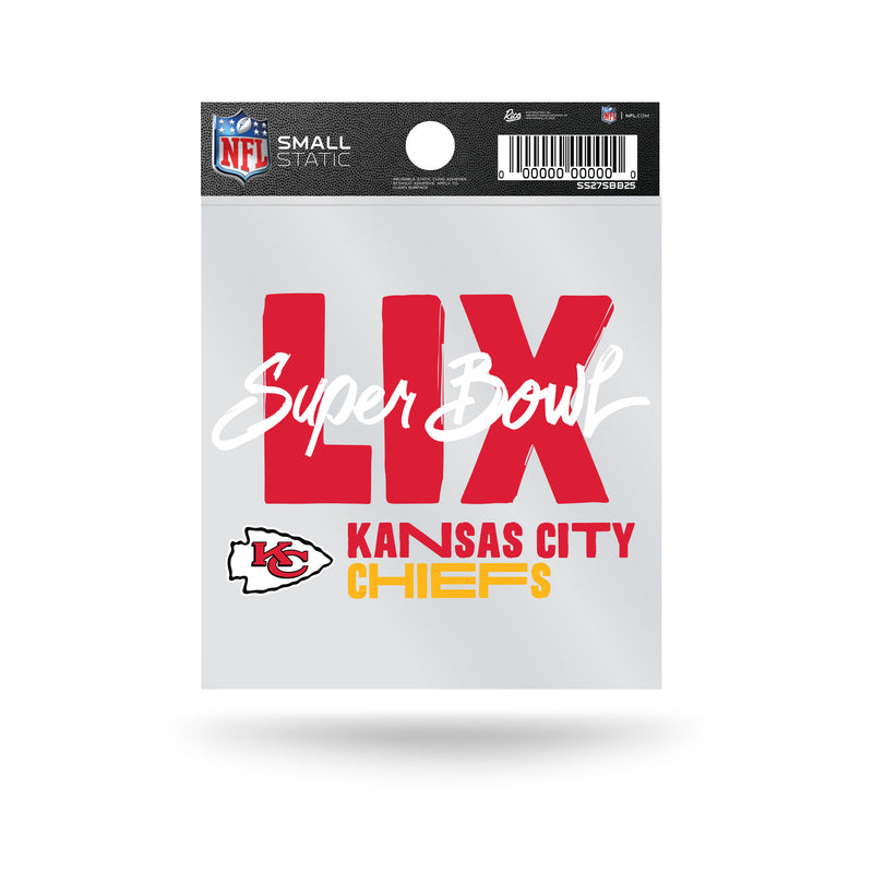 Kansas City Chiefs 2025 Super Bowl LIX Bound Small Static Cling