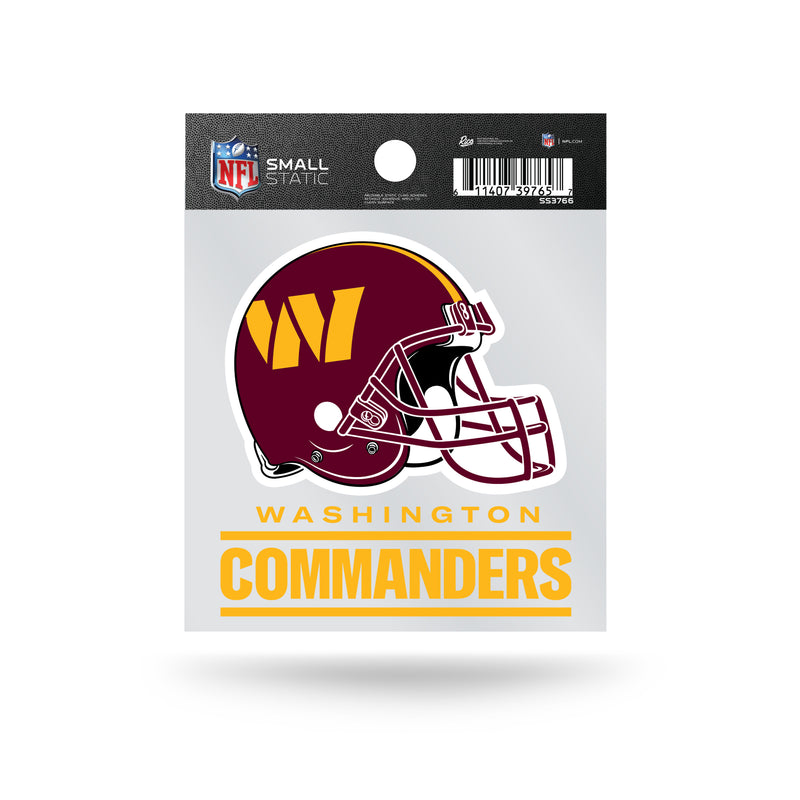 Washington Commanders Small Static Cling - Helmet / Wordmark Design