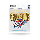 OKC Thunder 2025 NBA Champions Small Static Cling