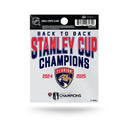 Florida Panthers 2025 Stanley Cup Champions Small Static Cling