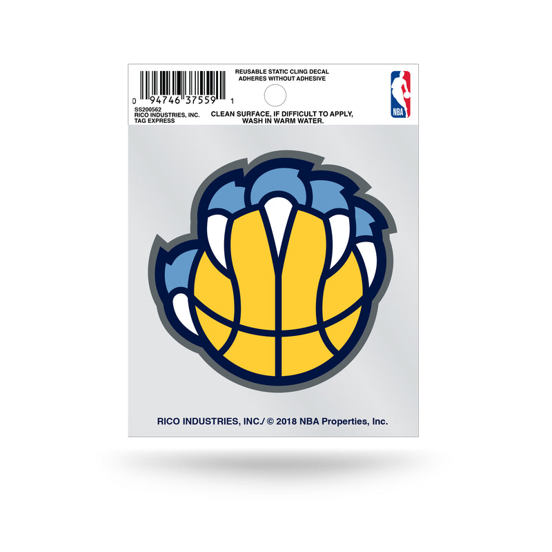 Memphis Grizzlies Small Static Cling - Secondary Design