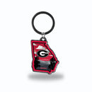 Georgia Bulldogs Resort Design State Shaped Keychain - Georgia