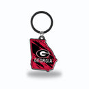 Georgia Bulldogs State Shaped Keychain - Georgia