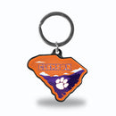 Clemson Tigers Resort Design State Shaped Keychain - South Carolina