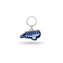 North Carolina University 7 Time College Basketball Champs State Shaped Keychain (North Carolina)