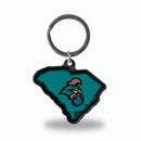 Coastal Carolina Chanticleers State Shaped Keychain