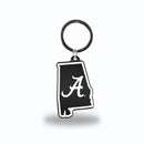 Alabama University - Carbon Fiber Design - Al State Shaped Keychain