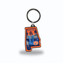 Auburn Tigers Resort Design State Shaped Keychain - Alabama