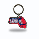 Patriots 6 Time Super Bowl Champs  State Shaped Keychain (Massachusetts)
