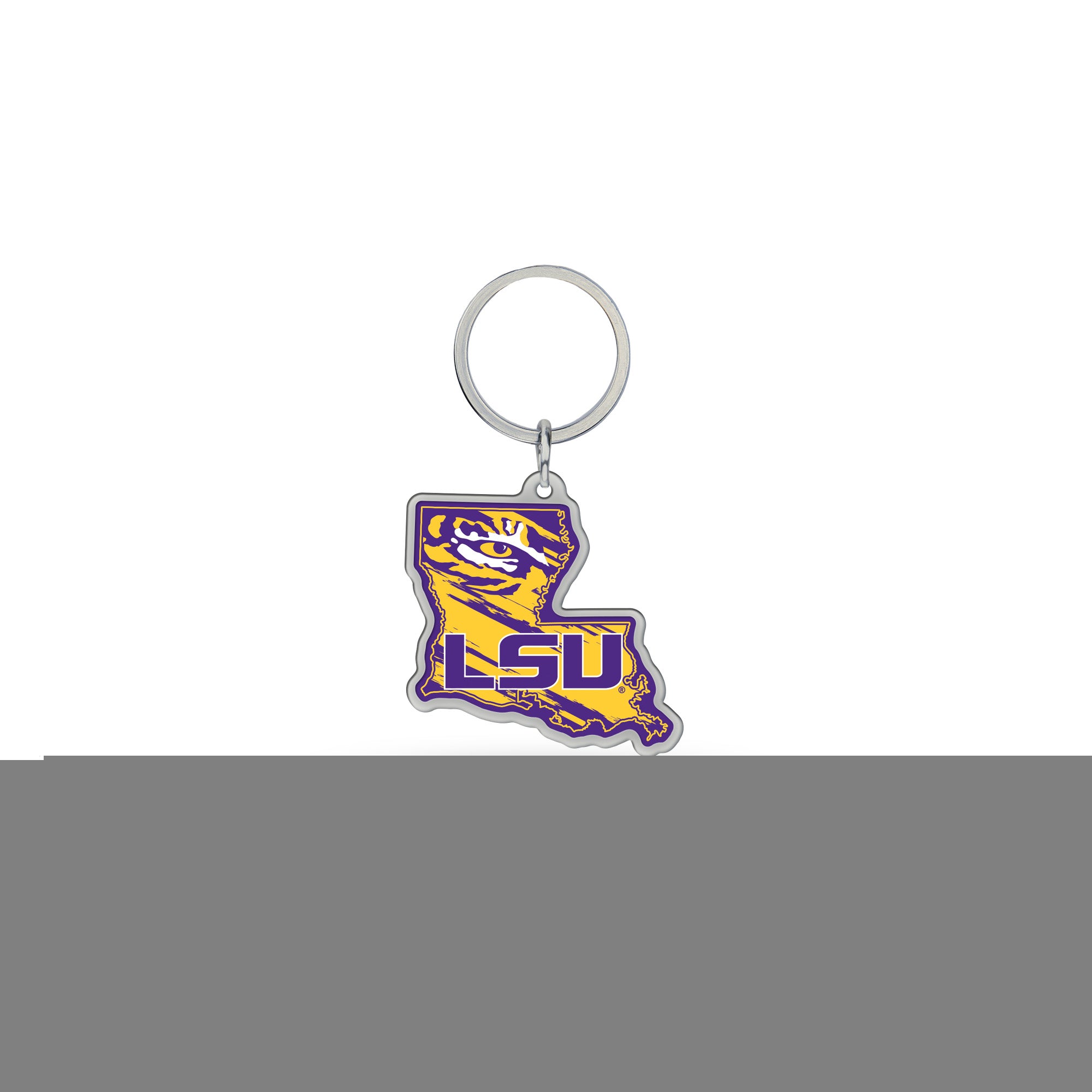 LSU - Louisiana State Shaped Keychain