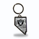 Las Vegas Raiders Resort Design State Shaped Keychain - Nevada