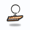 Tennessee University 6 Time College Football Champs State Shaped Keychain (Tennessee)