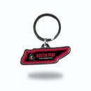 Austin Peay State Governors State Shaped Keychain