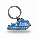 Kentucky University 8 Time College Basketball Champs State Shaped Keychain (Kentucky)