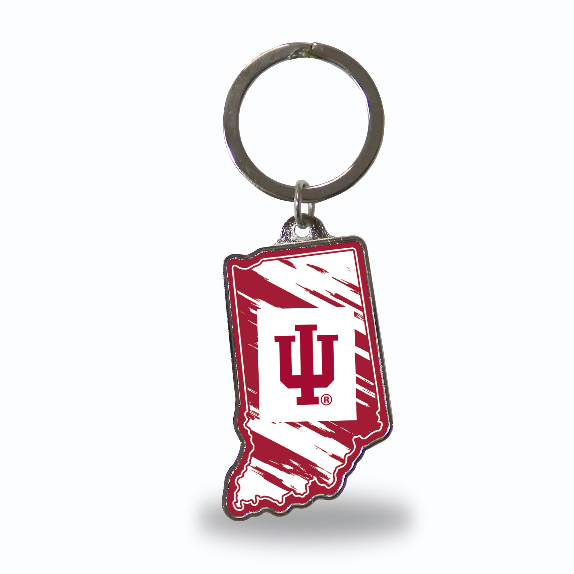 Indiana University Indiana State Shaped Keychain