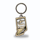 Purdue Boilermakers Resort Design State Shaped Keychain - Indiana