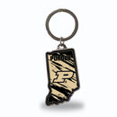 Purdue Boilermakers Indiana State Shaped Keychain
